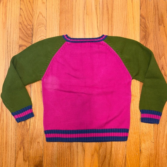 ✨ Lilly Pulitzer ✨ Adorable Pink and Green Whale Embroidered Sweater Size 10 - Picture 3 of 5